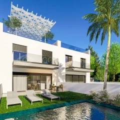 Contemporary 4 Bedroom Linked Villa with Leisure Basement and Ria Formosa Views in Faro